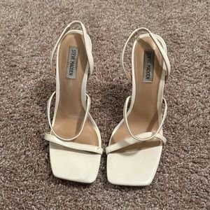 Steve Madden white strap heels women’s size 9.5